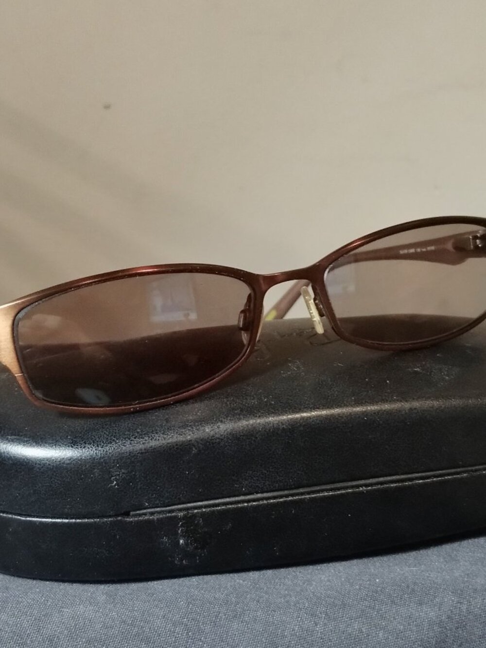 Sigrid Olsen Vintage SO124 Cafe Brown Metal Rectangle Sunglasses Frames